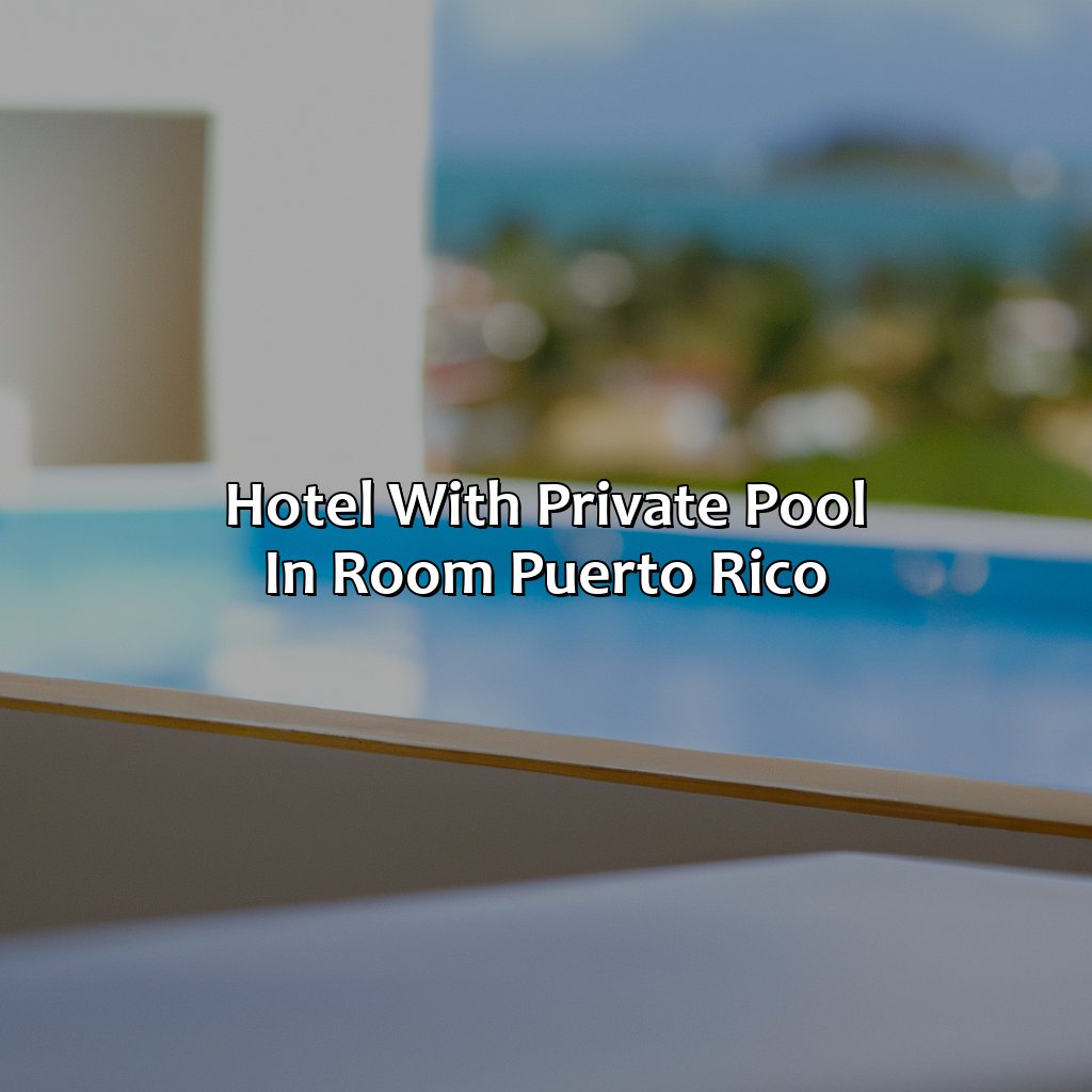 Hotel With Private Pool In Room Puerto Rico