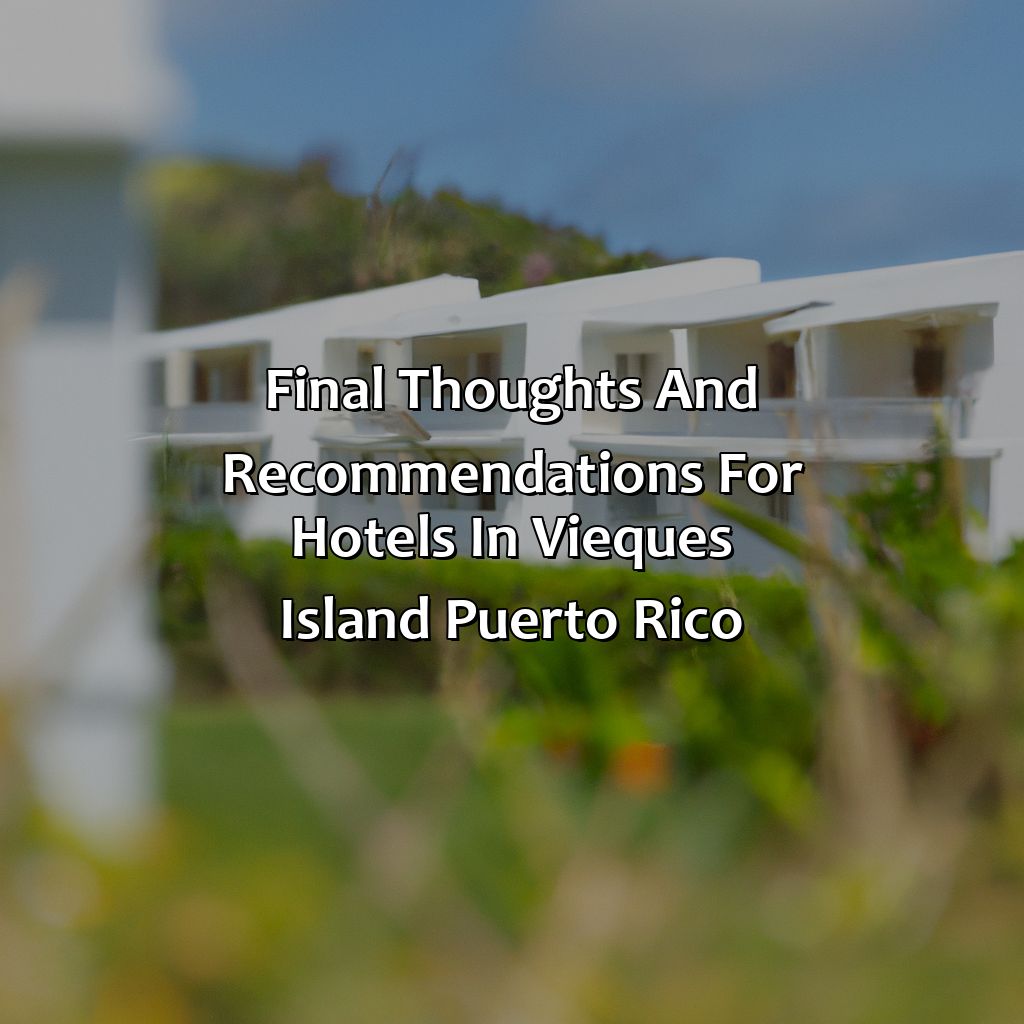 Final Thoughts and Recommendations for Hotels in Vieques Island, Puerto Rico-hotels in vieques island puerto rico, 