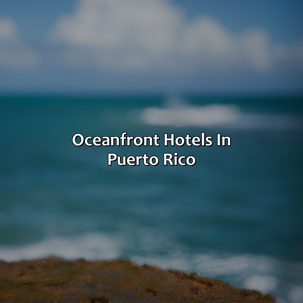Oceanfront Hotels In Puerto Rico