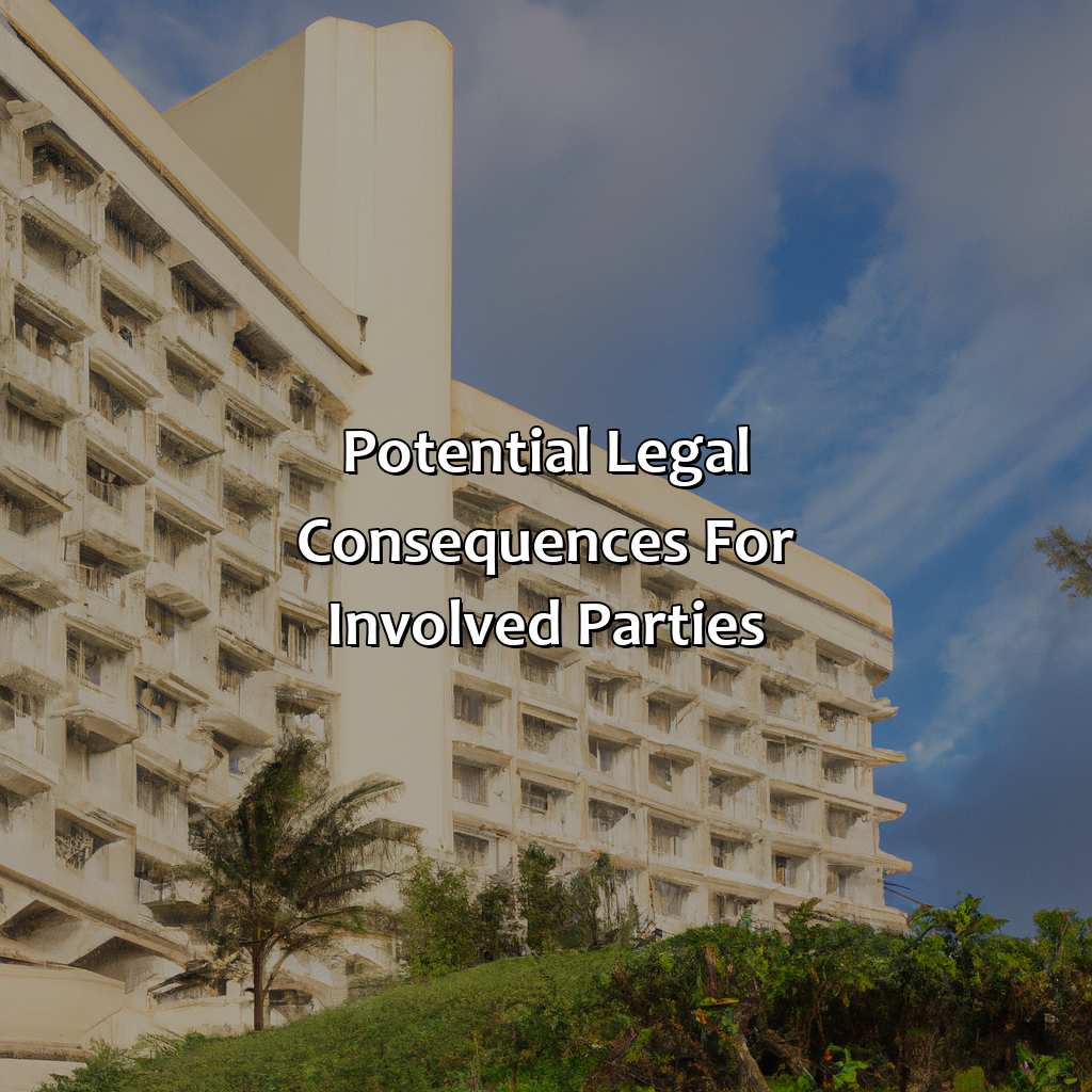 Potential legal consequences for involved parties-pelea hotel sheraton puerto rico, 