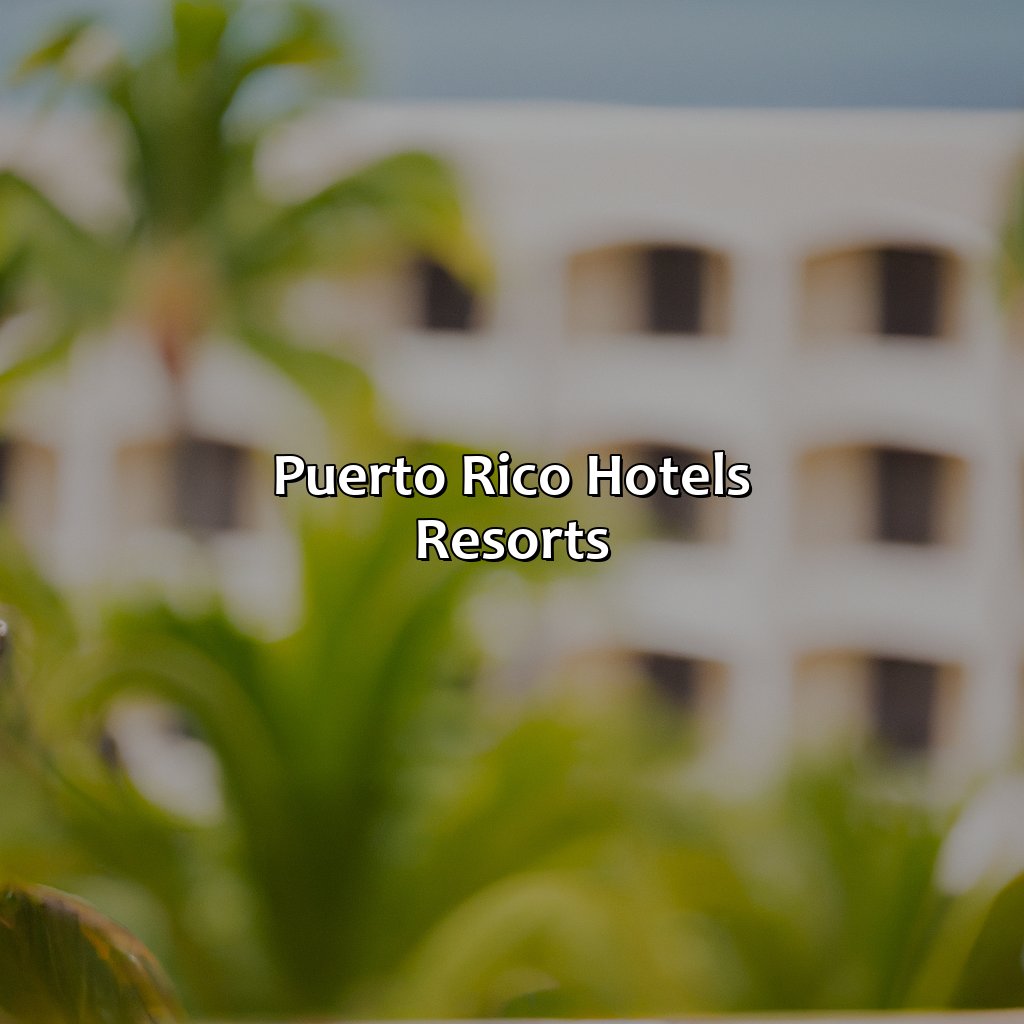 Puerto Rico Hotels Resorts