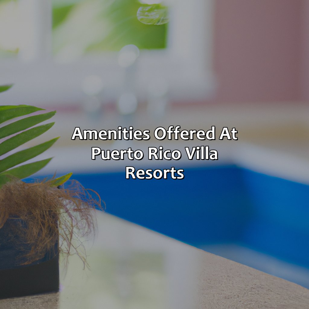 Amenities Offered at Puerto Rico Villa Resorts-puerto rico villa resorts, 