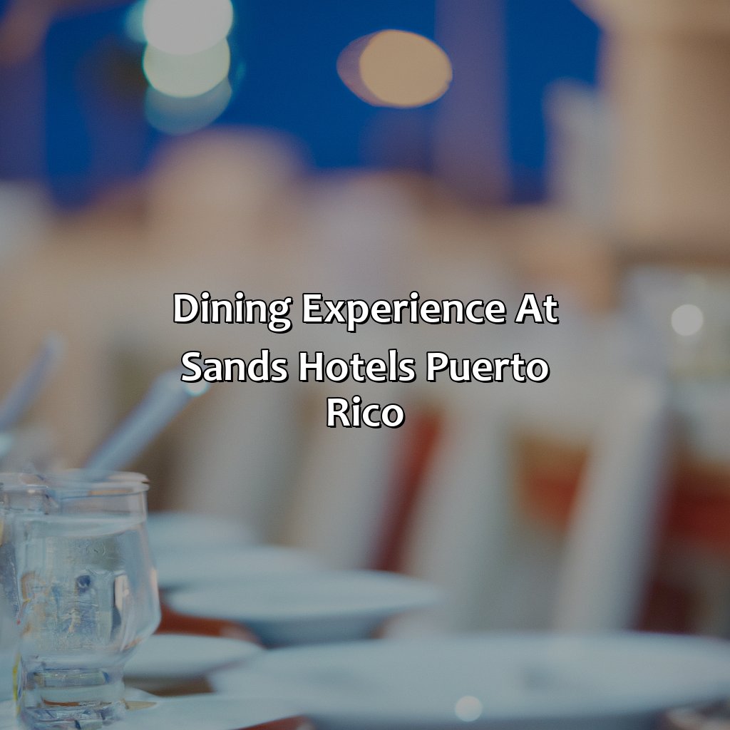 Dining Experience at Sands Hotels Puerto Rico-sands hotels puerto rico, 