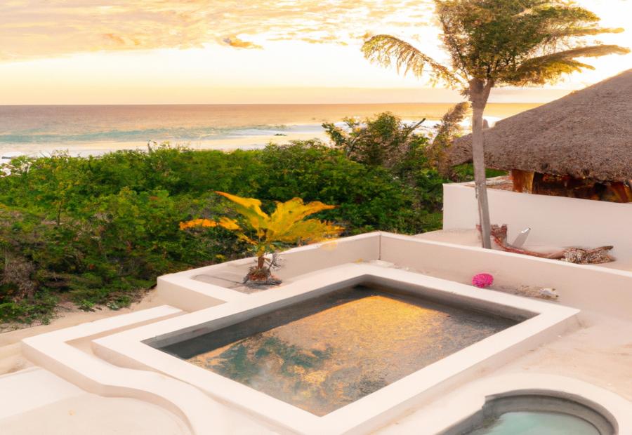 Highlighting specific romantic hotels in Tulum and their unique features 