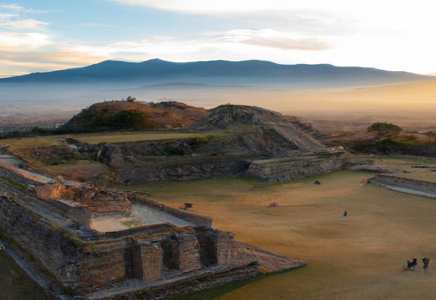 Monte Alban Pyramid: Expansive Views and Unique Stone Carvings 